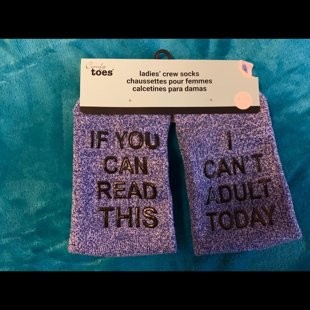 Not adulting today long socks